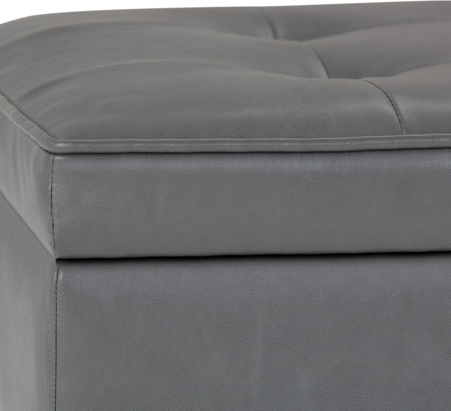 Cosmopolitan Faux Leather Upholstered Storage Bench