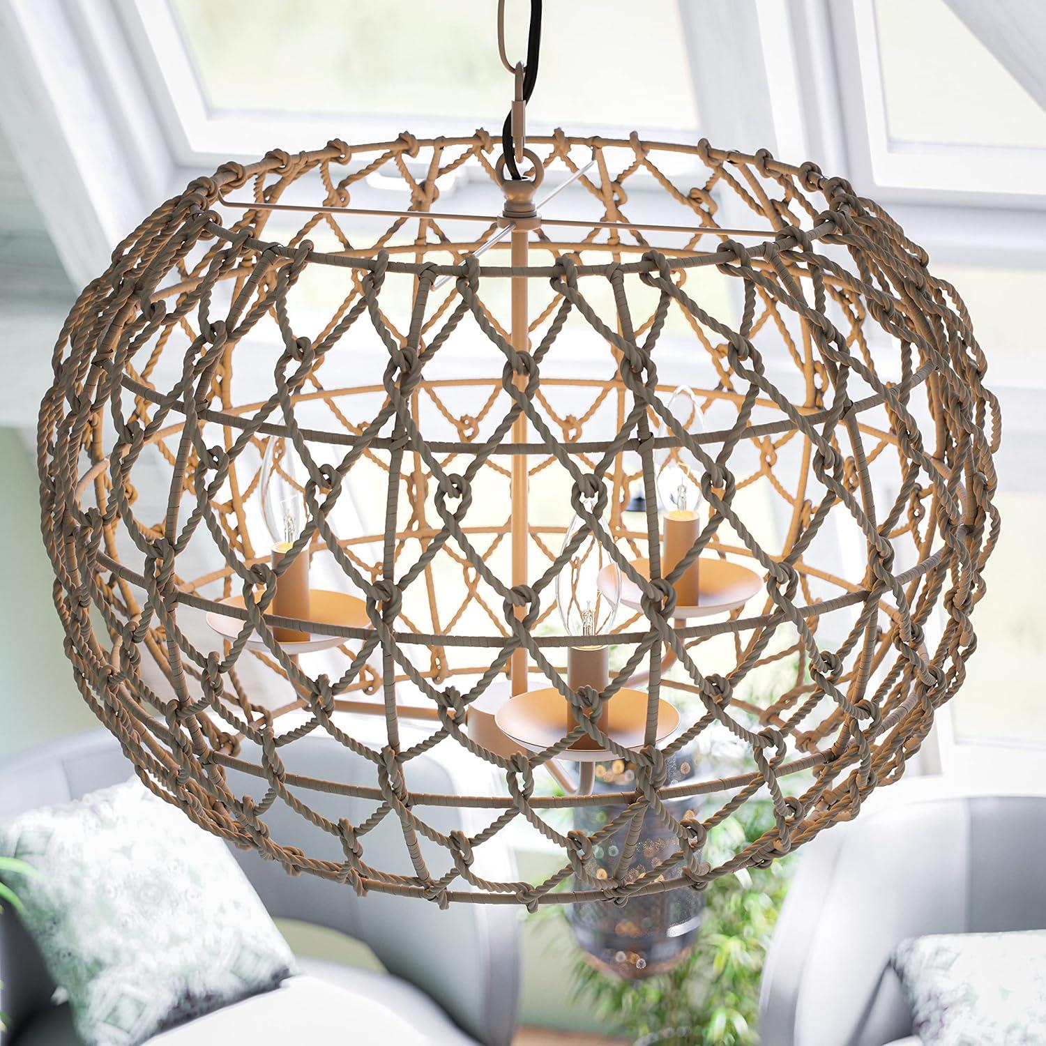 Torus 3 Light Pendant with Tan Finish