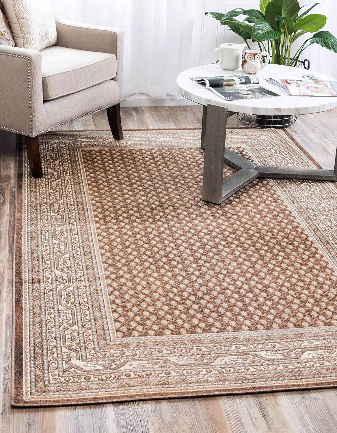 Williamsburg Allover Brown 4' 0 x 6' 0 Area Rug