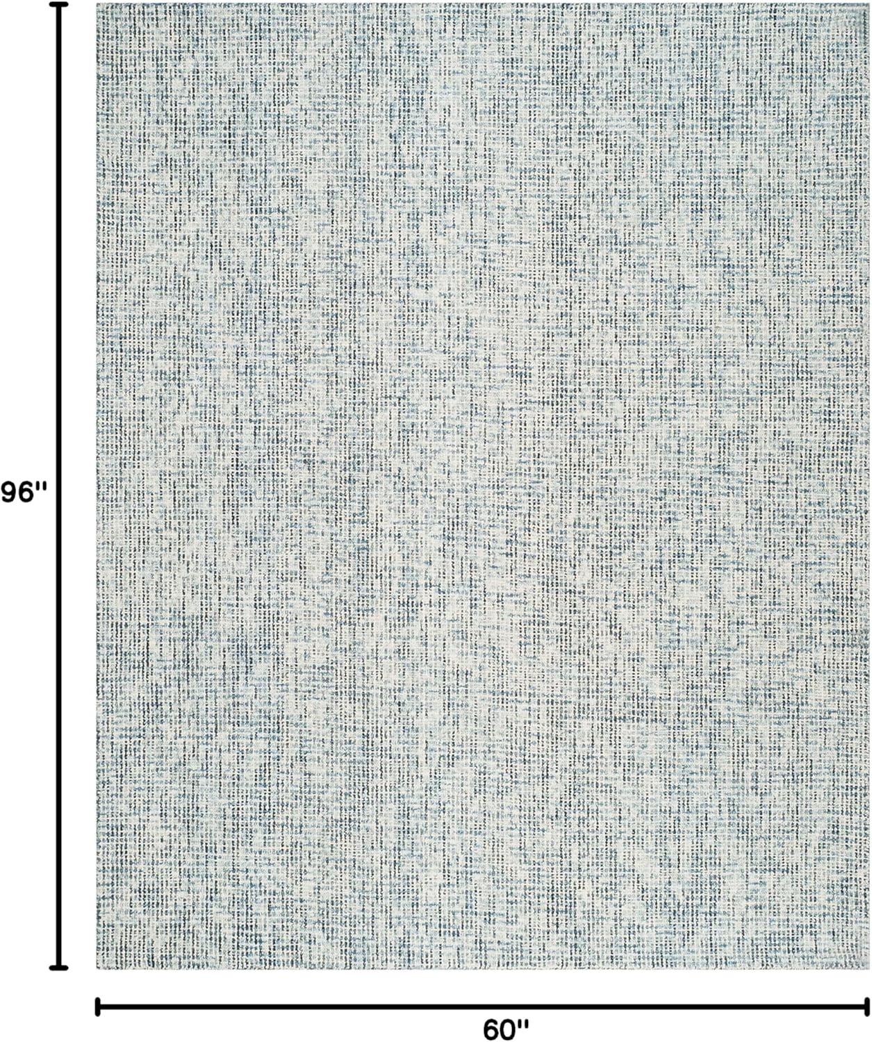 SAFAVIEH Abstract Delia Geometric Wool Area Rug, Blue/Charcoal, 5' x 8'