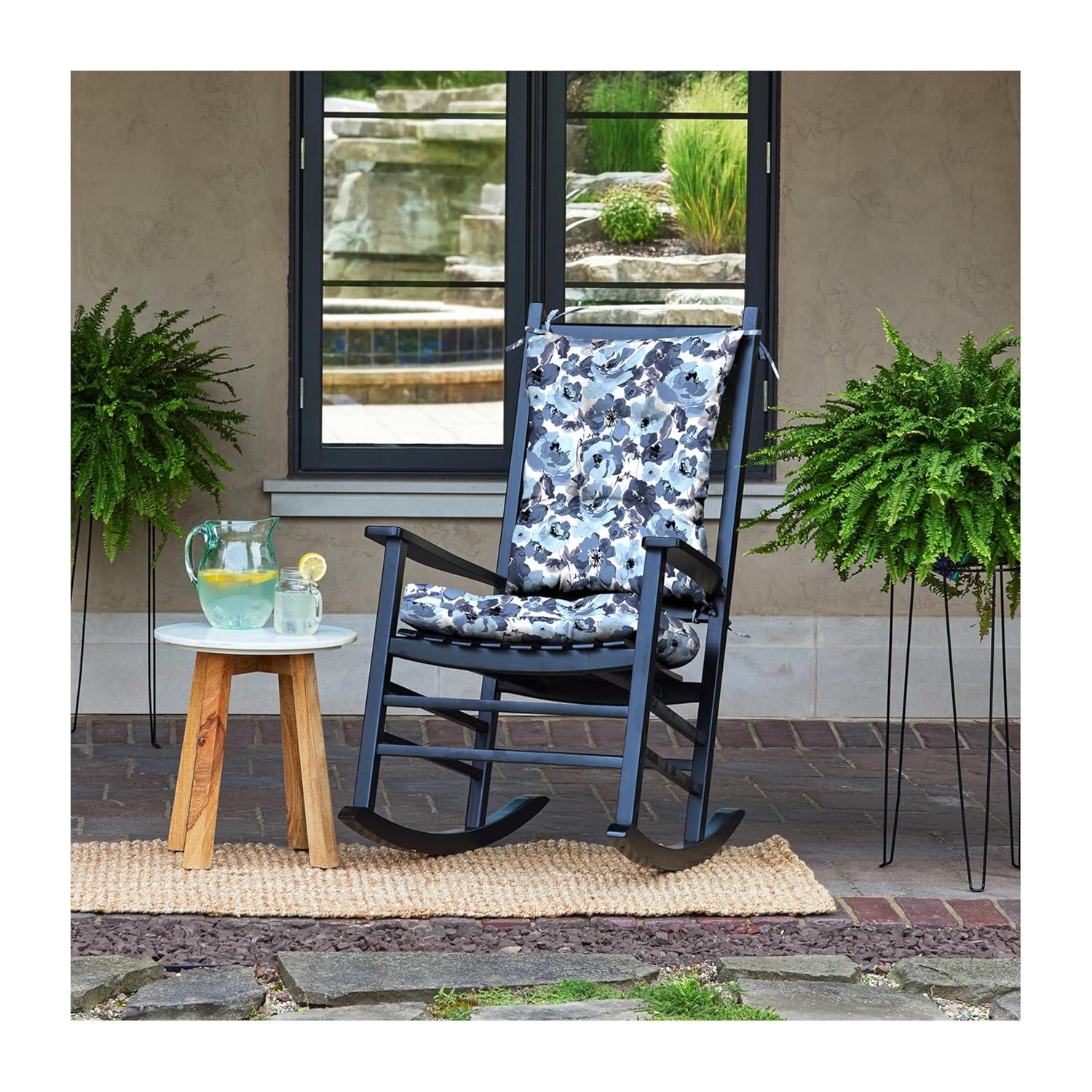 ARDEN Arden Plush Indoor/Outdoor Rocking Chair Cushion Set, 18 x 20