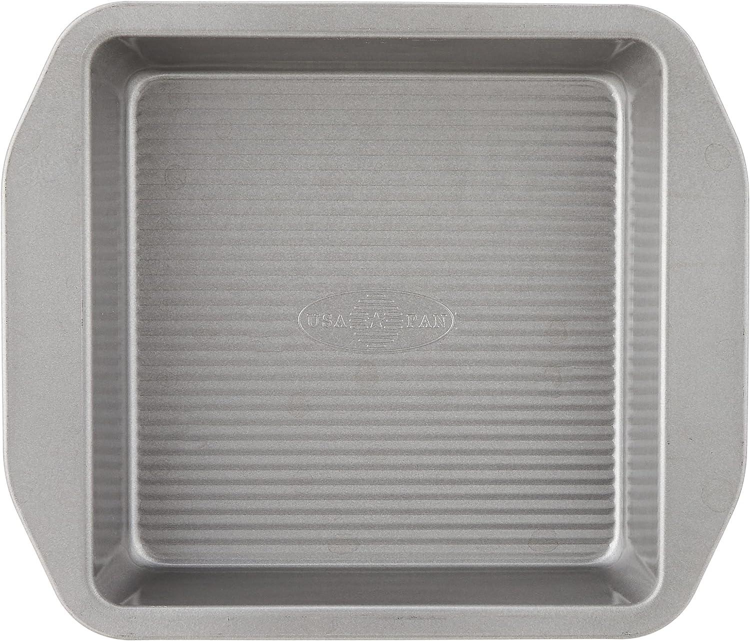 American Bakeware Classics Nonstick 9 inch Square Cake Pan, Nonstick, Heavy Duty Aluminized Steel