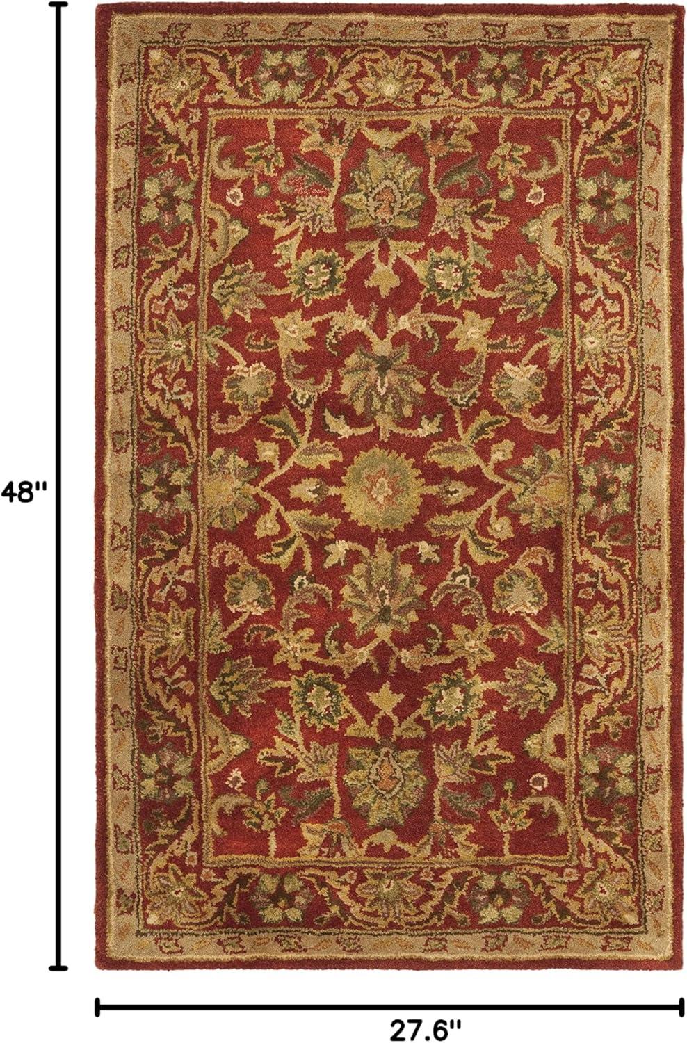 Antiquity AT52 Hand Tufted Indoor Accent Rug - Red/Red - 2'3"x4' - Safavieh
