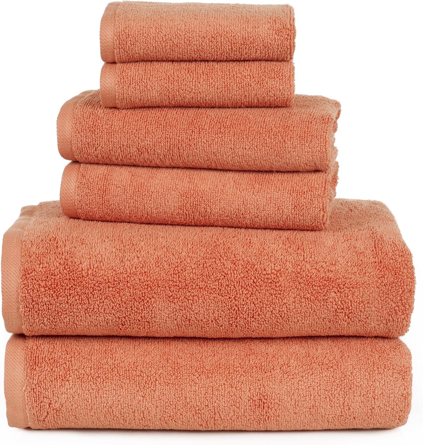 Lavish Home 100% Egyptian Cotton Zero Twist 6-Piece Towel Set