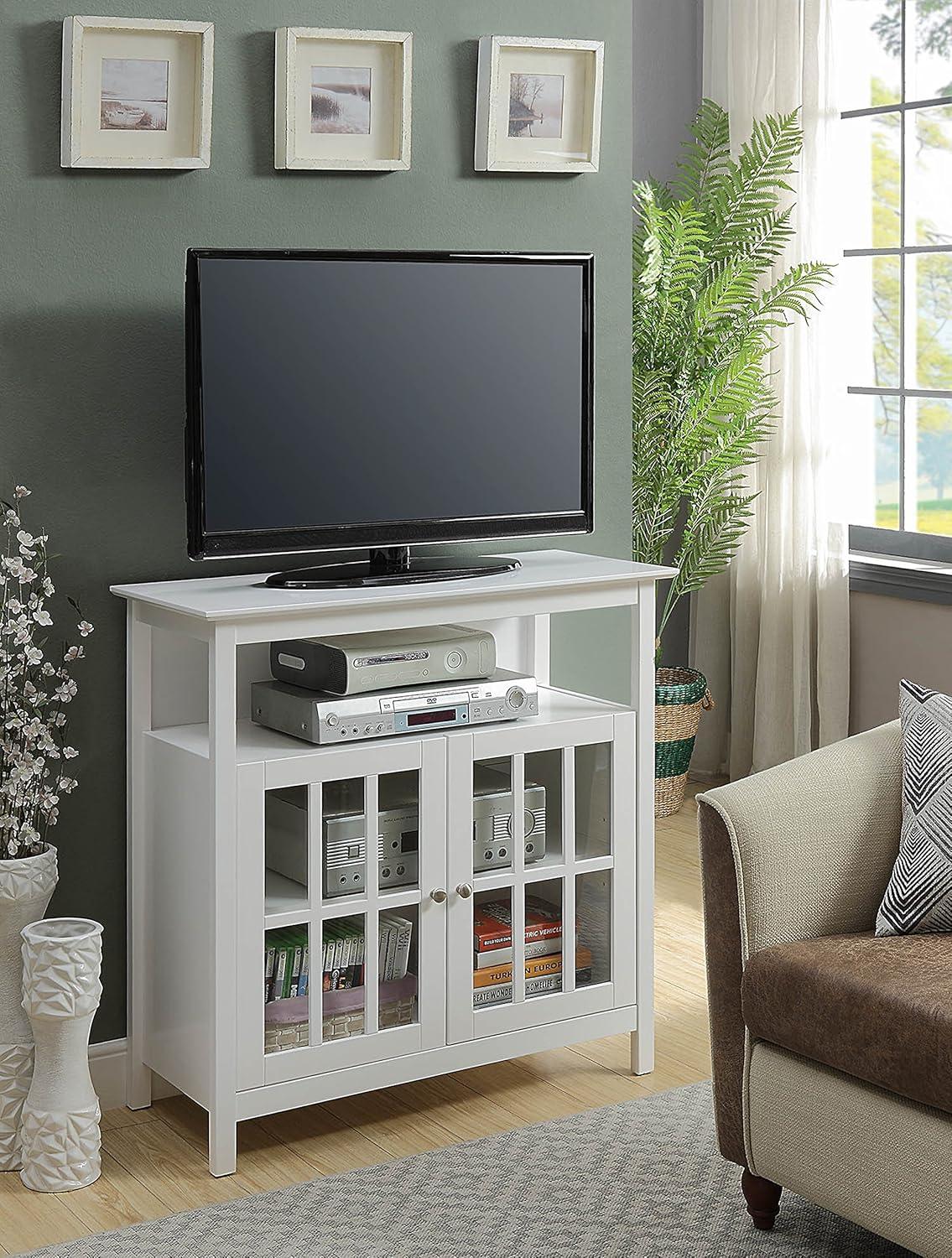 Big Sur Highboy TV Stand, White