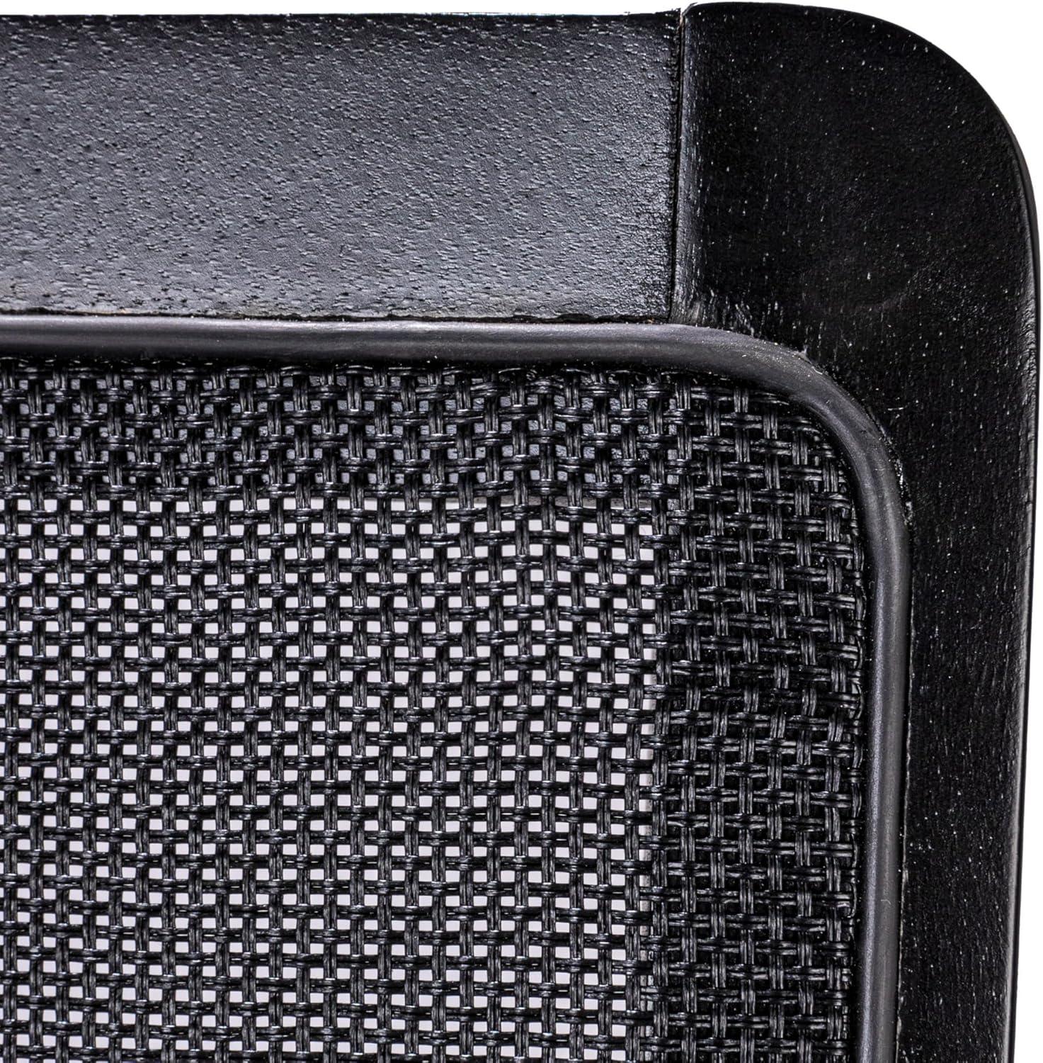 Creative Co-Op Crawford Mid-Century Modern Eucalyptus Wood Arm Chair W/ Cane Back and Velvet Upholstered Seat Cushion,Dark Blue