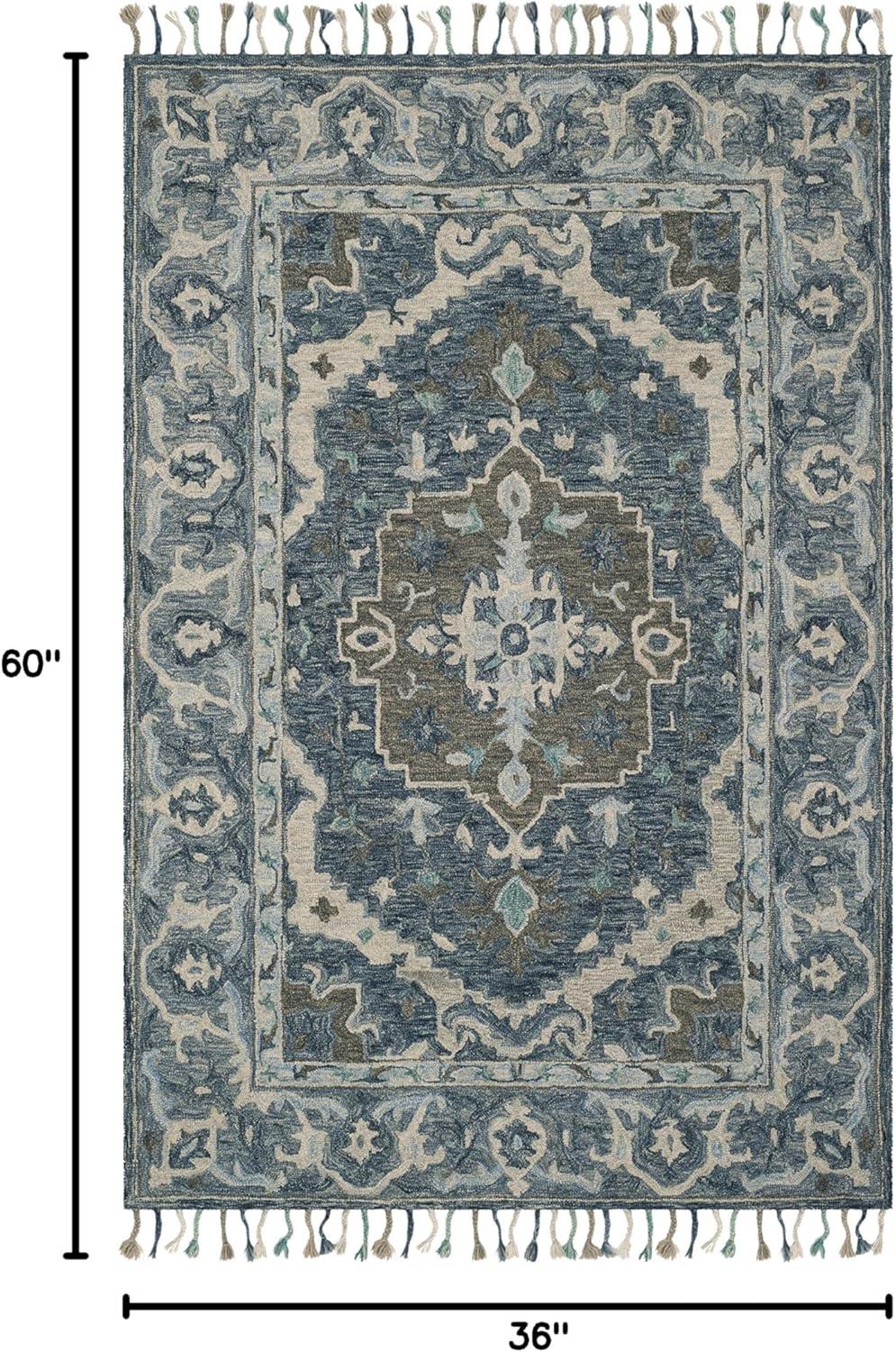 Aspen APN230 Hand Tufted Indoor Accent Rug - Dark Blue/Grey - 3'x5' - Safavieh