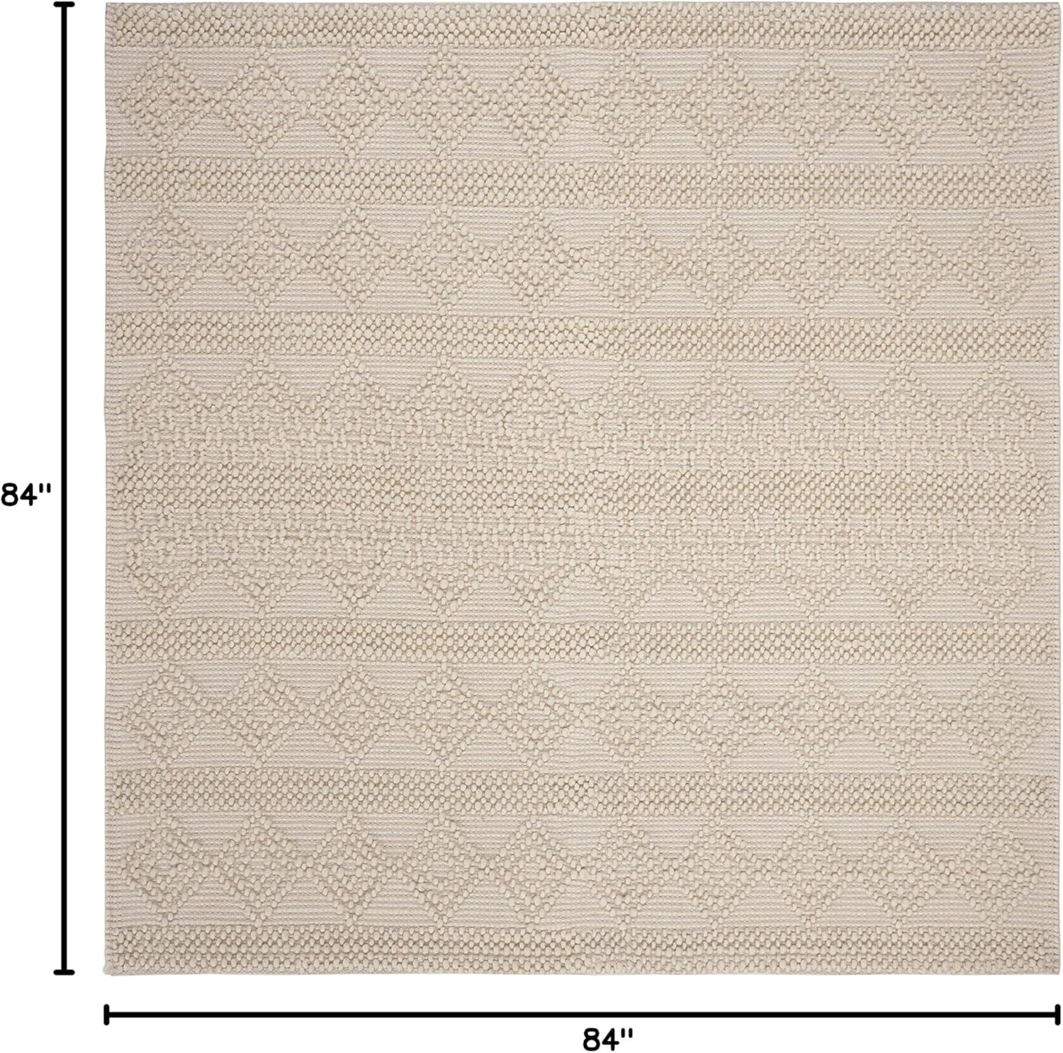 Natura Hand Woven 60% Wool And 40% Cotton Geometric Rug