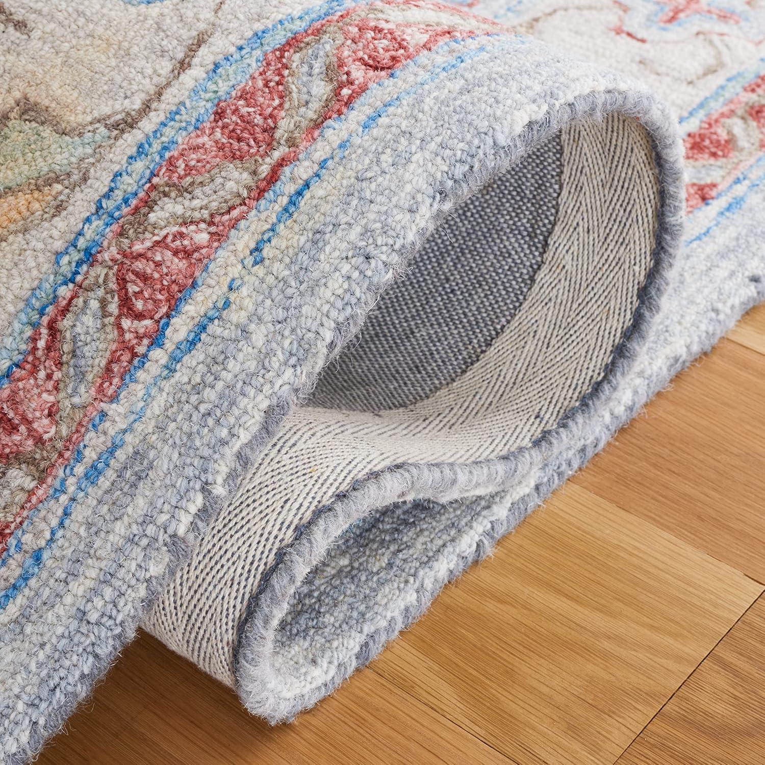 Metro MET352 Hand Tufted Indoor Area Rug - Ivory/Rust - 8'x10' - Safavieh