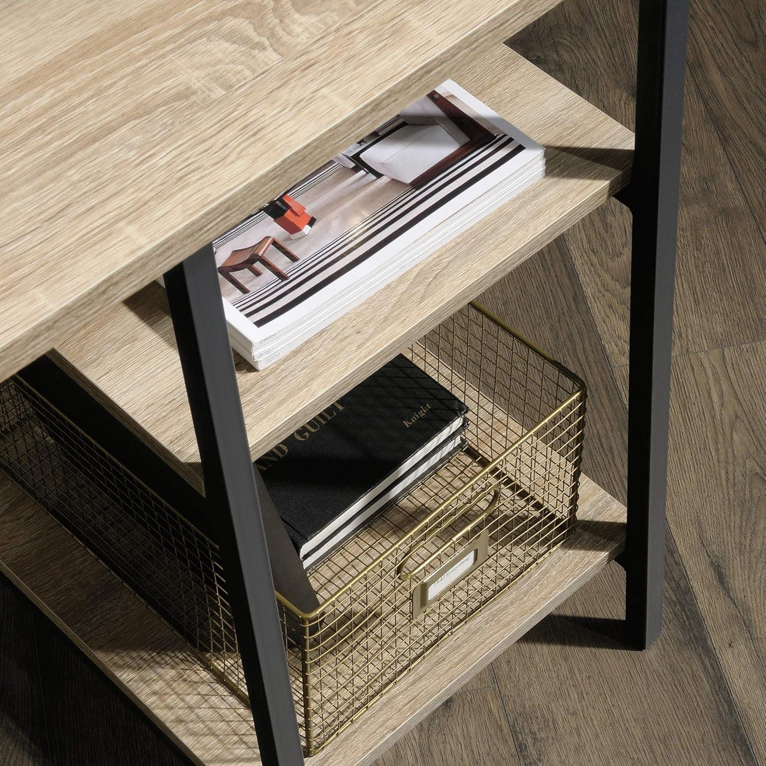 Sauder North Avenue Engineered Wood Desk in Sindoori Mango/Natural