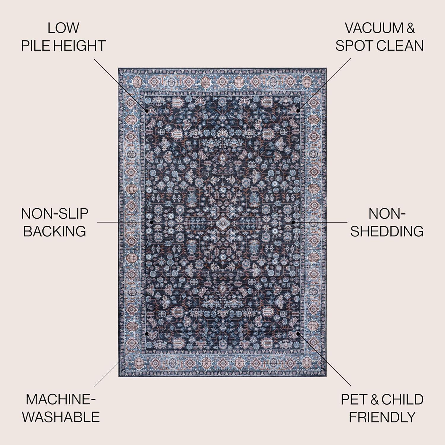 Kemer All-Over Persian Washable Area Rug - JONATHAN Y