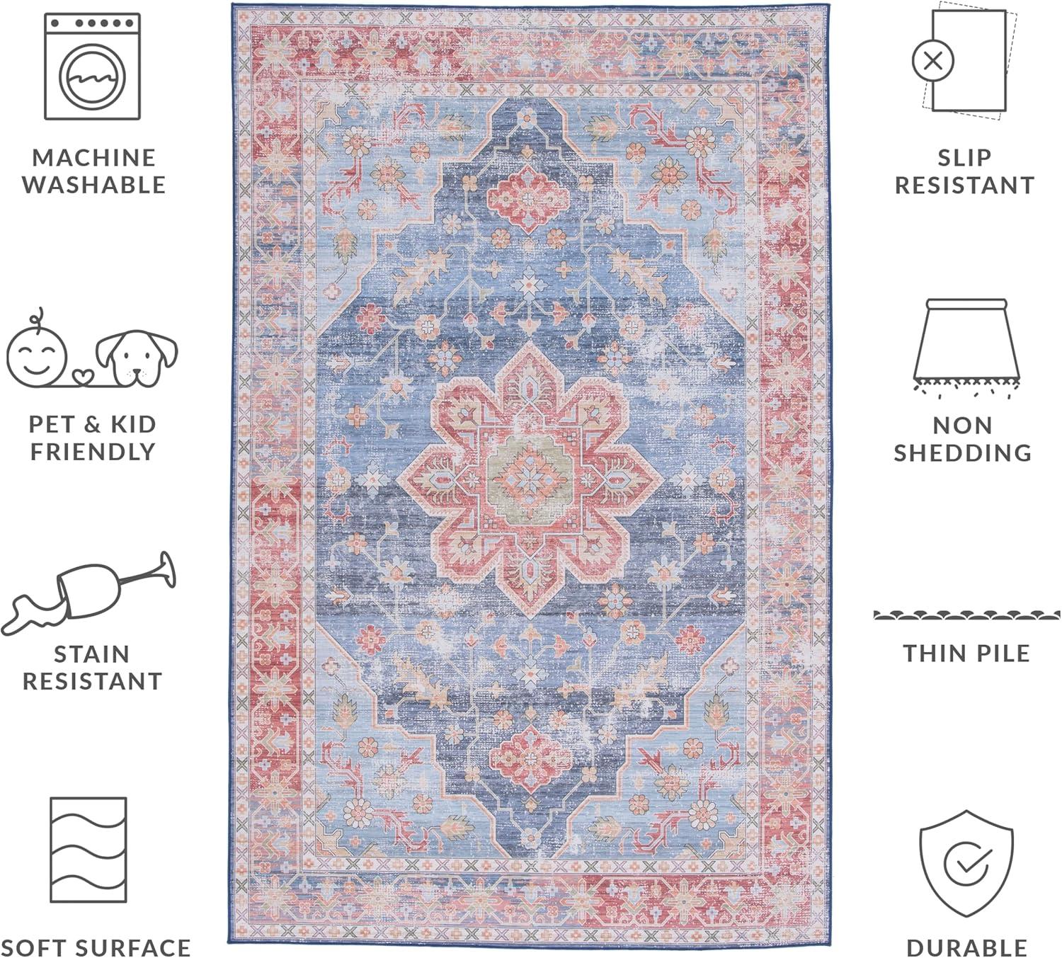 Tucson TSN110 Power Loomed Machine Washable Area Rug  - Safavieh