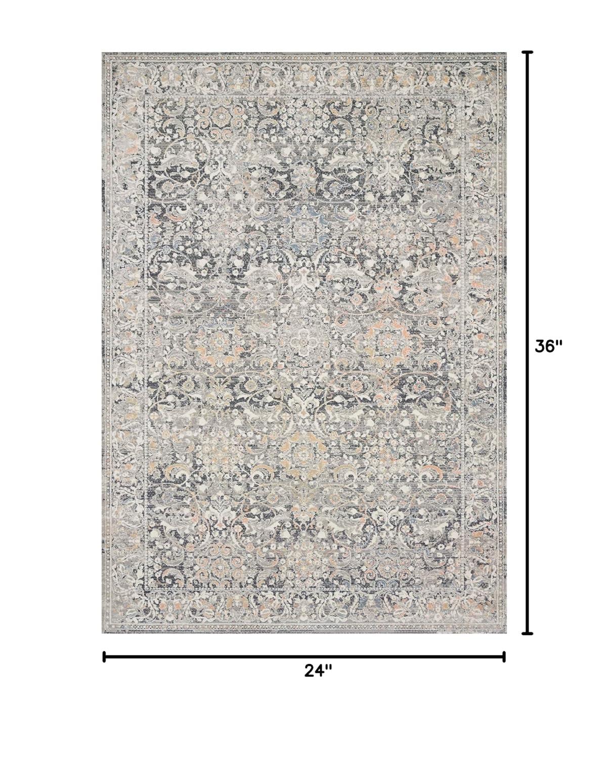 Loloi II Lucia Collection LUC-04 Grey/Mist 2'-0" x 3'-0" Accent Rug