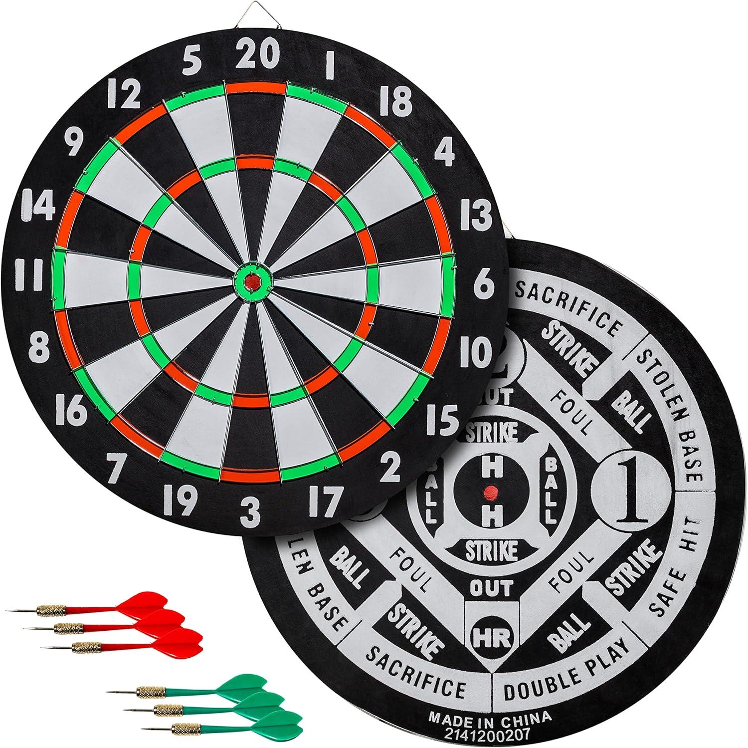 GSE Games & Sports Expert 18-Inch Baseball Dartboard with Darts