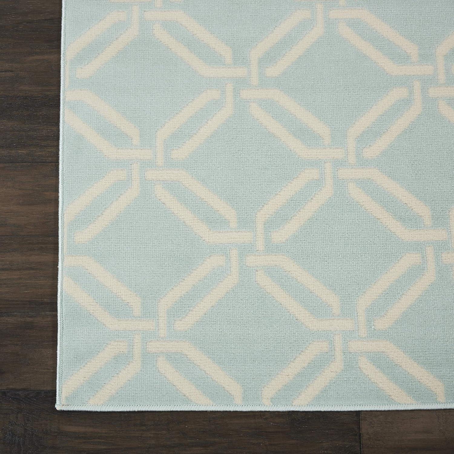 Nourison Jubilant Modern Trellis Green 7'10" x 9'10" Area Rug, (8' x 10')