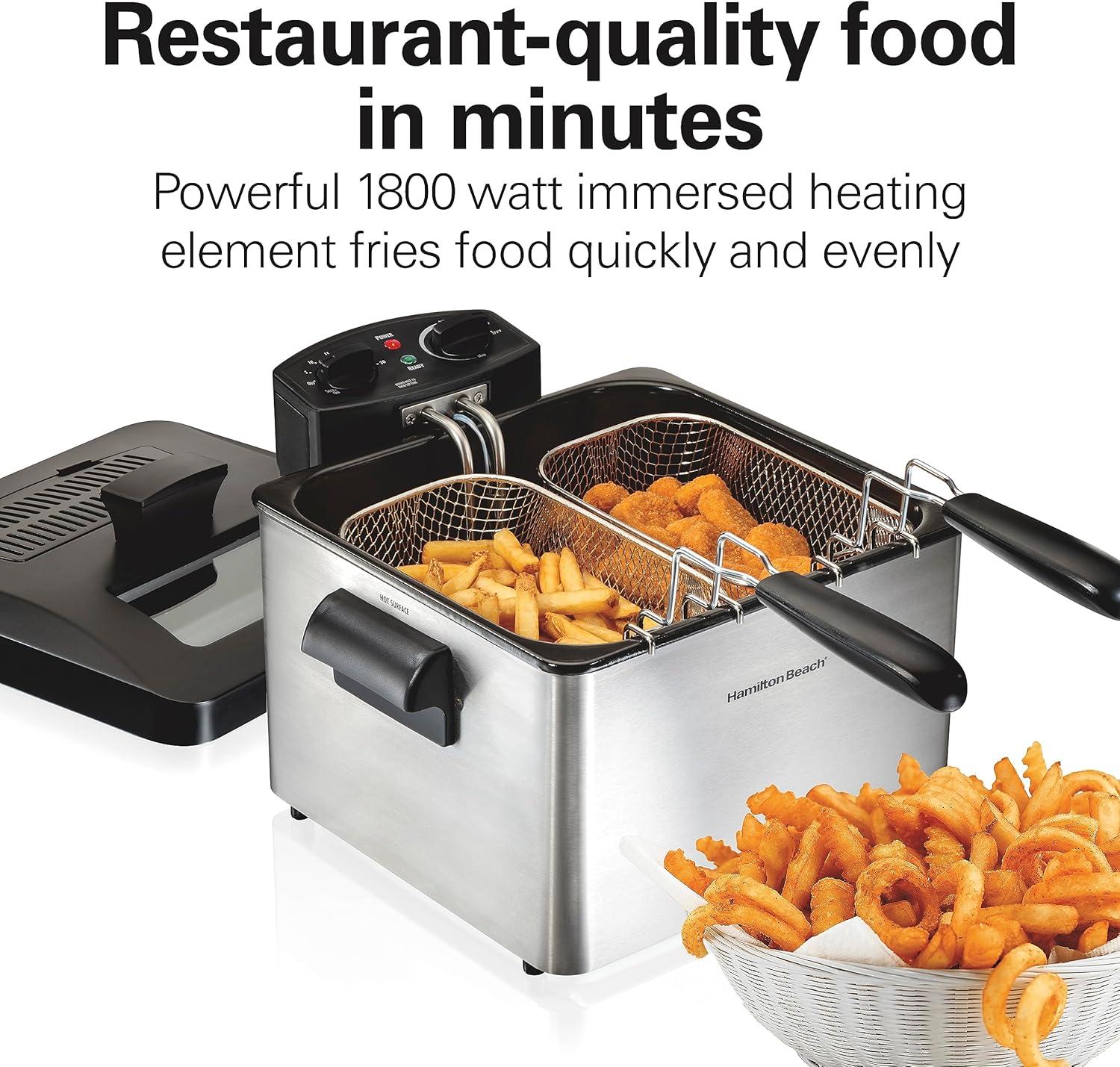 Hamilton Beach® Professional-Style Deep Fryer 12 Cup Food Capacity