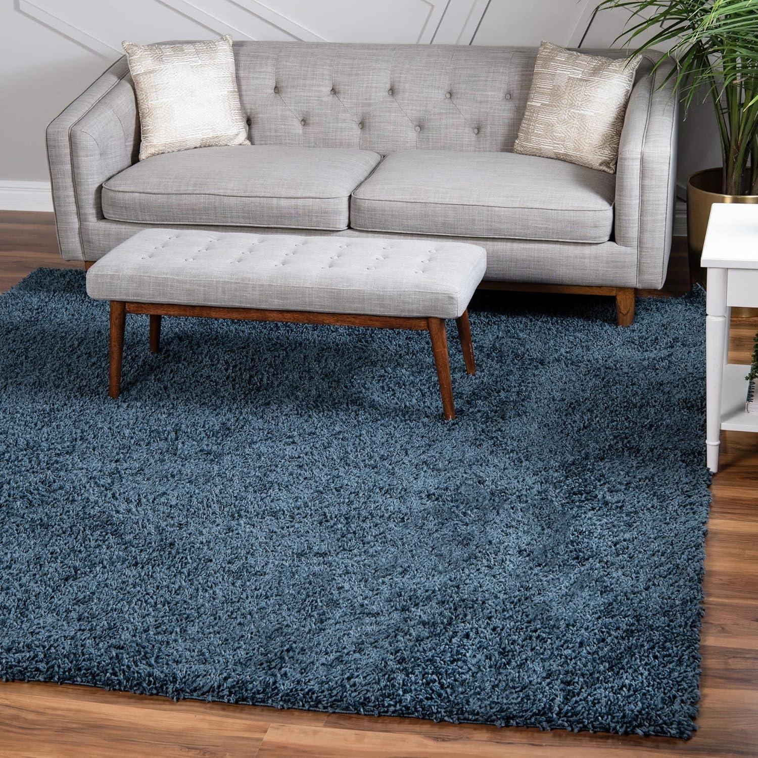 Unique Loom Davos Shag Solid Indoor Woven Area Rug