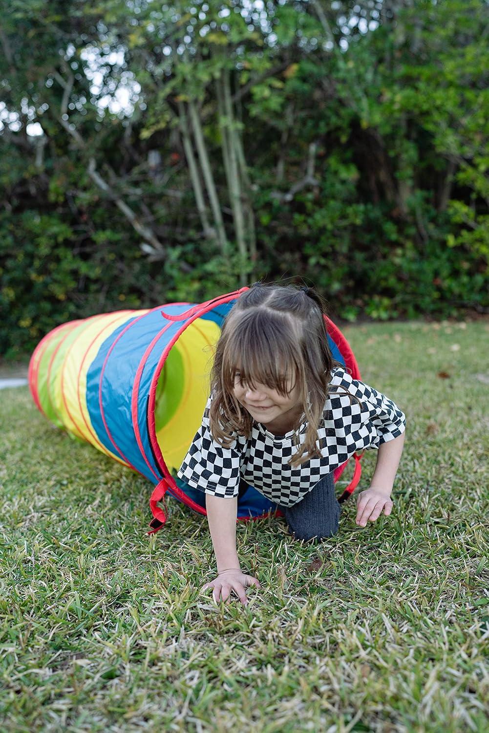 Pacific Play Tents 20560 Primary Color 6' Play Tunnel Kids Camping Outdoor Play