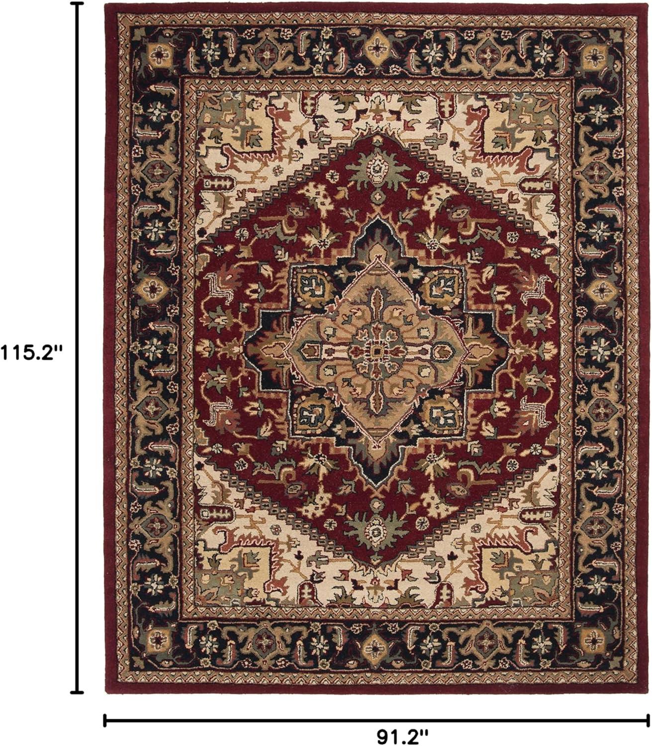 Heritage HG625 Handmade Area Rug - 7'6"x9'6" - Red - Safavieh
