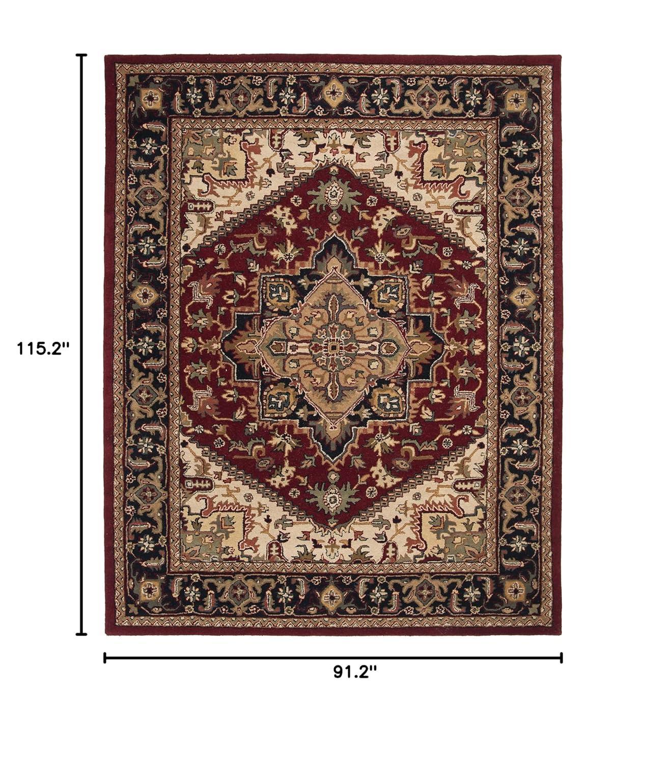 Heritage HG625 Handmade Area Rug - 7'6"x9'6" - Red - Safavieh