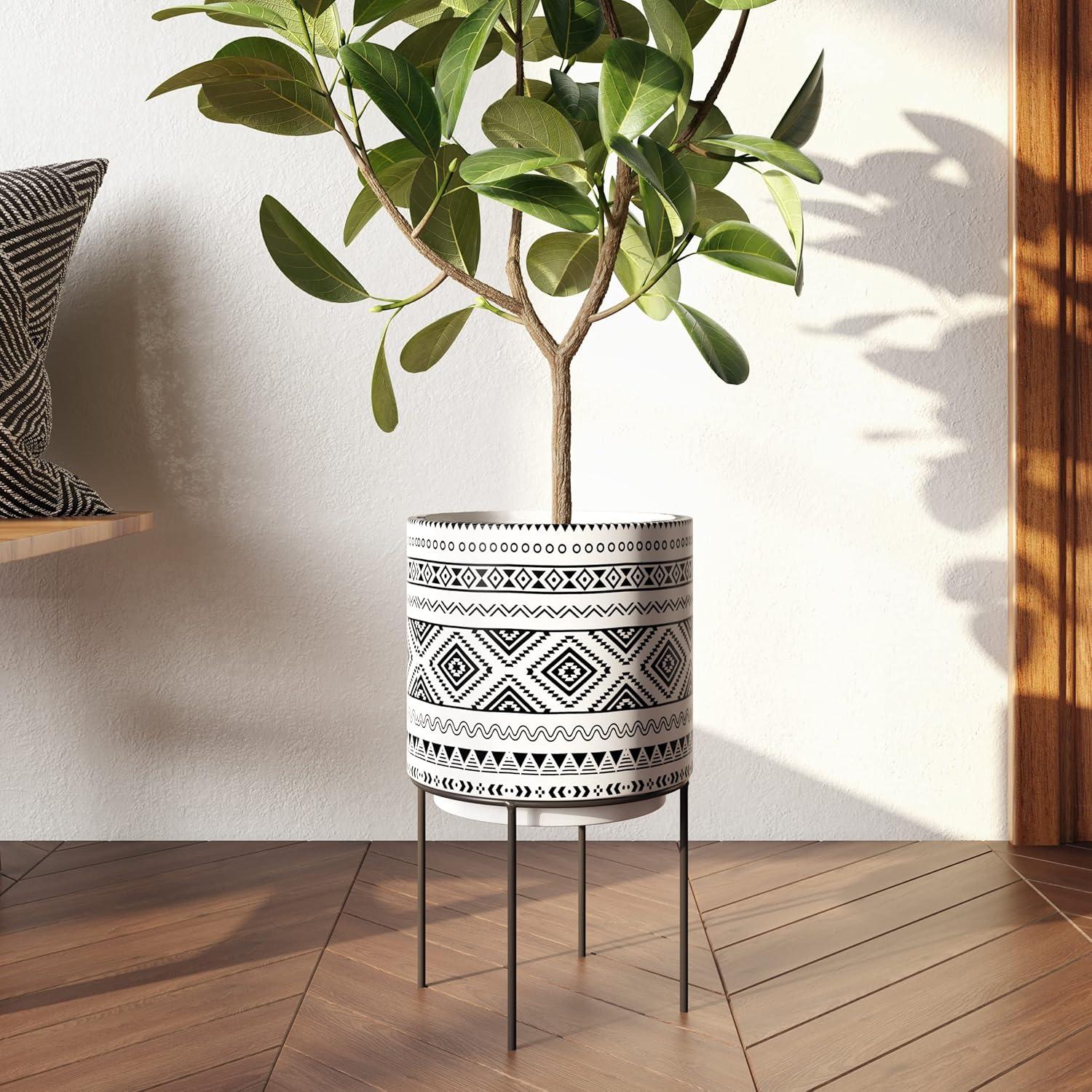 Mateo Round Ceramic Modern Indoor Pot Planter