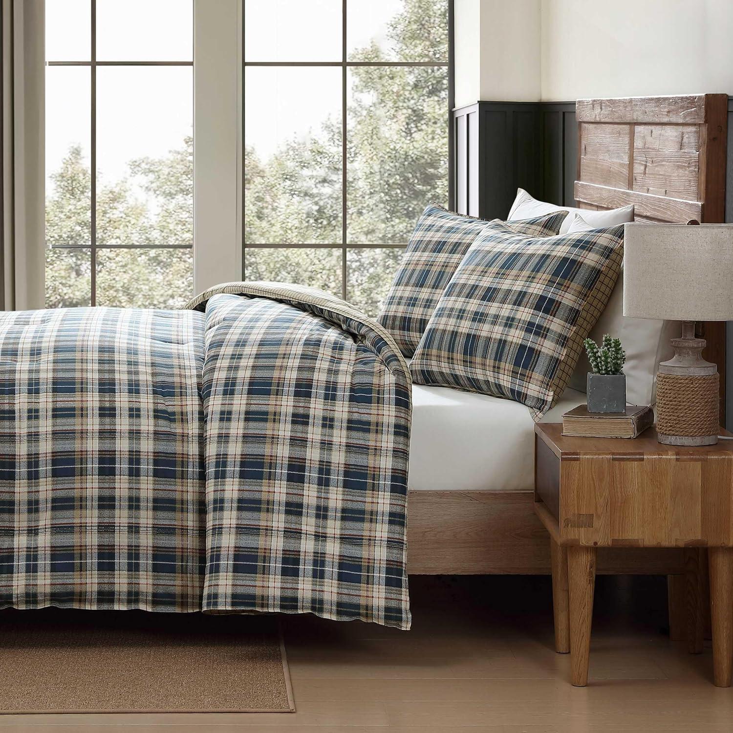 Eddie Bauer Eddie Bauer Port Gamble Indigo Cotton Duvet Cover Set
