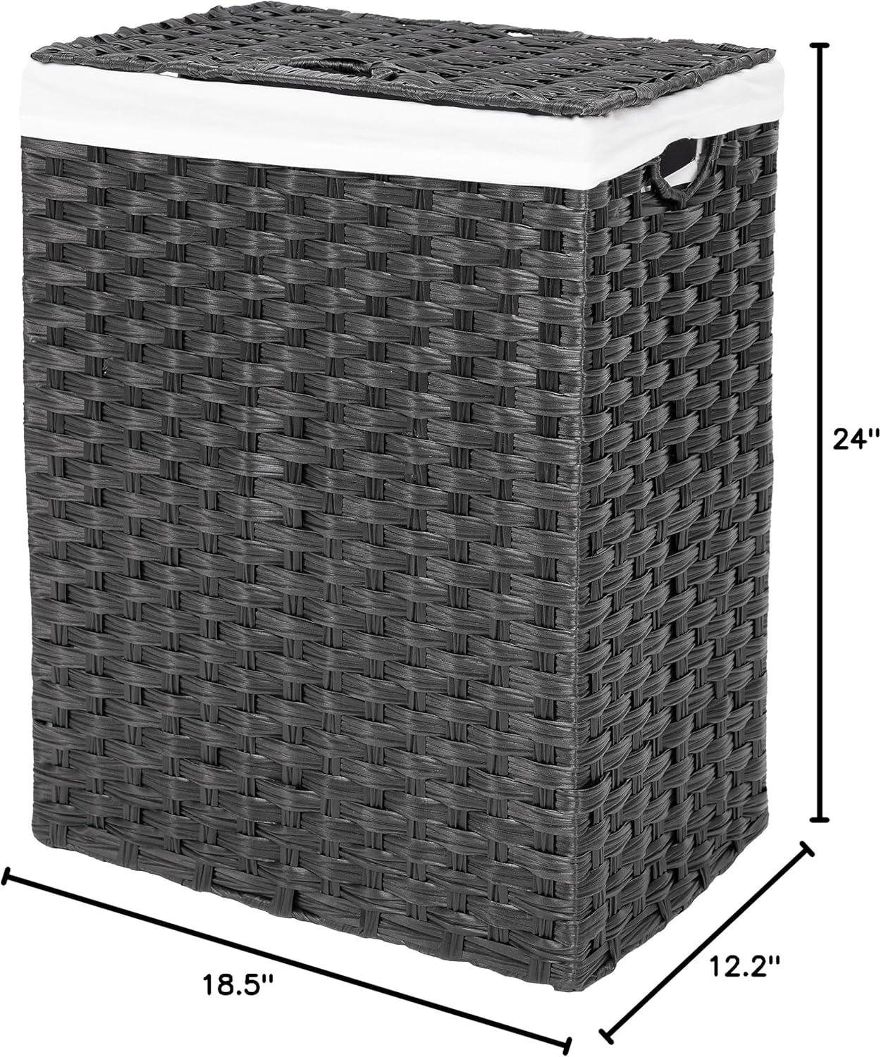 Handwoven Rectangle Laundry Hamper