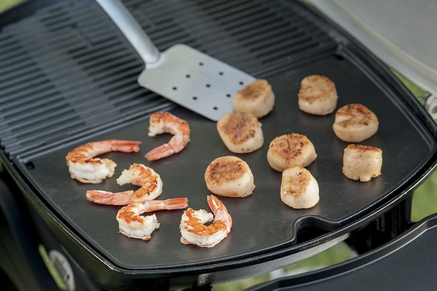Black Porcelain-Coated Steel Grill Top Griddle for BBQ