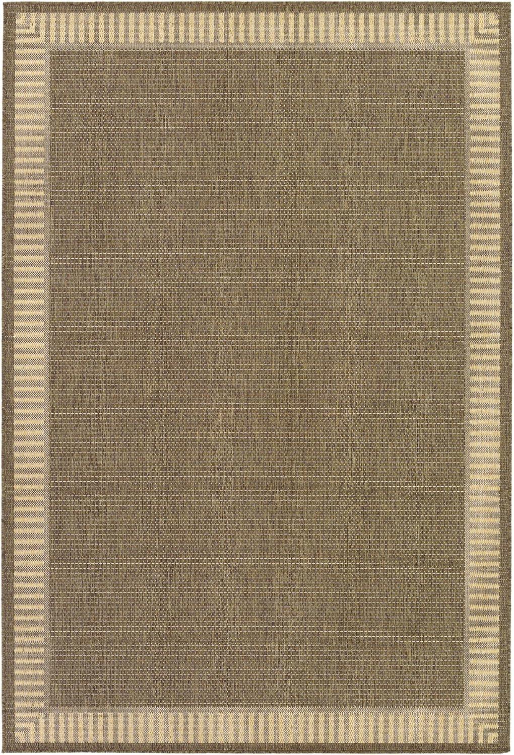 Couristan Recife Wicker Stitch Area Rug, 8'6" x 13', Cocoa-Natural