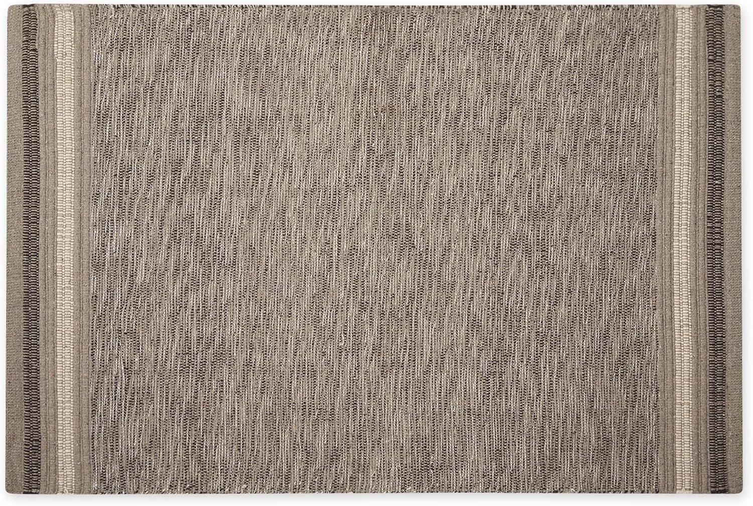 Stone Variegated Handwoven Recycled Cotton 2x3 Ft Area Rug