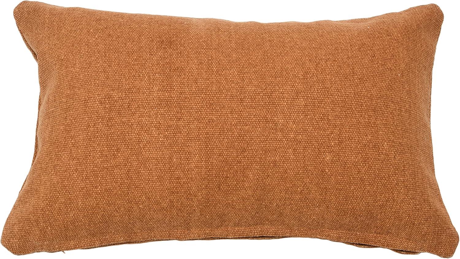 Creative Co-Op Woven Canvas Lumbar Pillow Cover