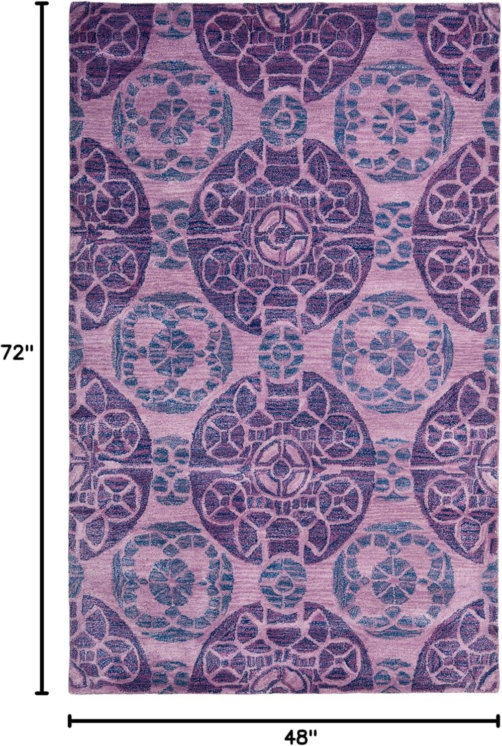 Wyndham WYD376 Hand Tufted Indoor Area Rug - Purple - 4'x6' - Safavieh.