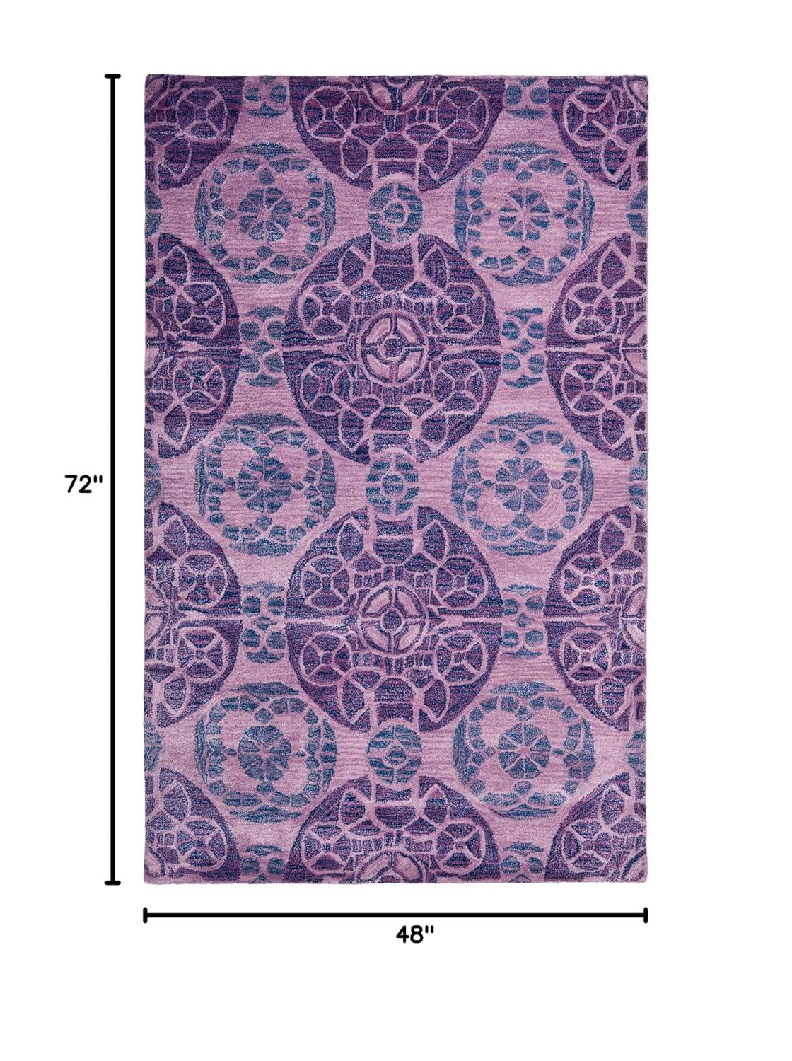 Wyndham WYD376 Hand Tufted Indoor Area Rug - Purple - 4'x6' - Safavieh.