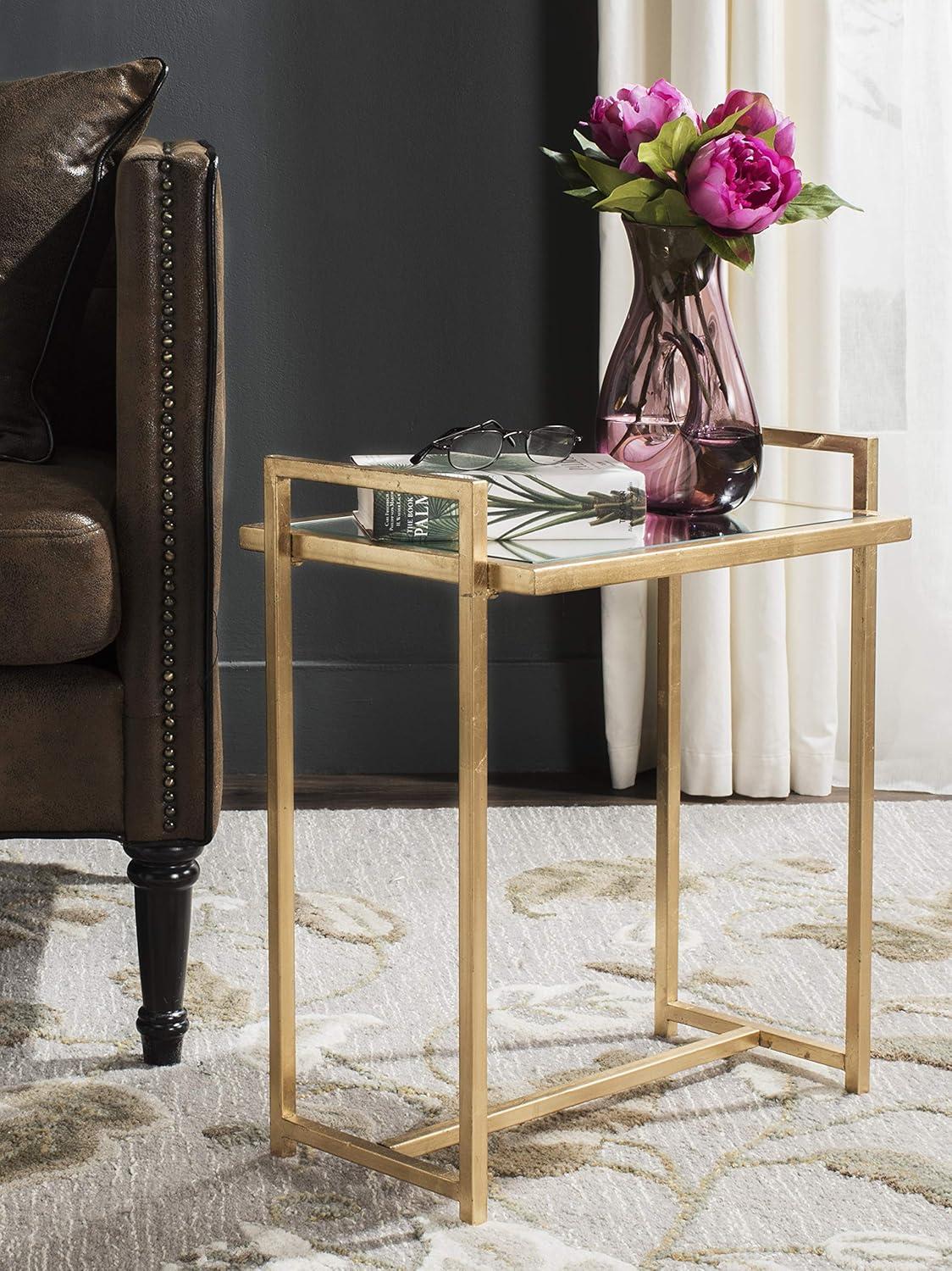 Renly End Table - Gold/Mirror - Safavieh.