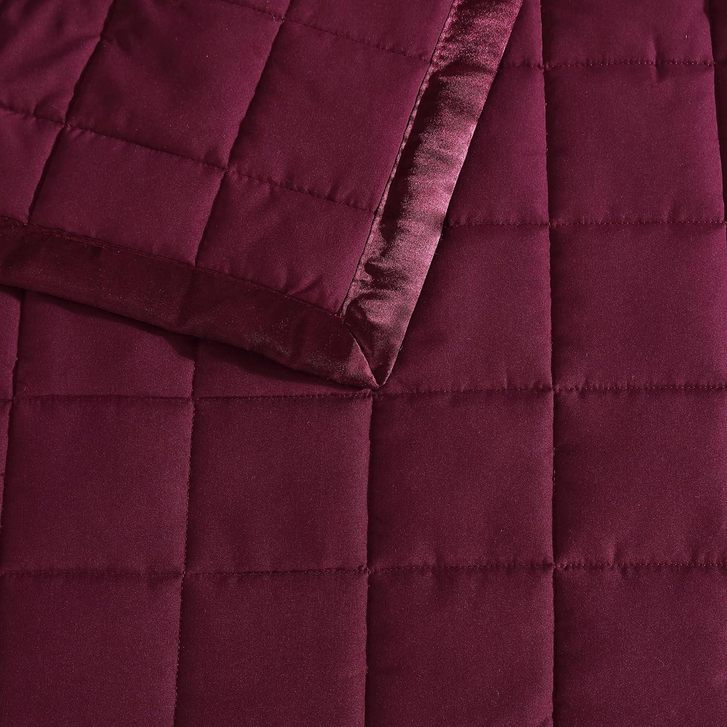 Cabernet Twin Reversible Satin Bound Microfiber Blanket