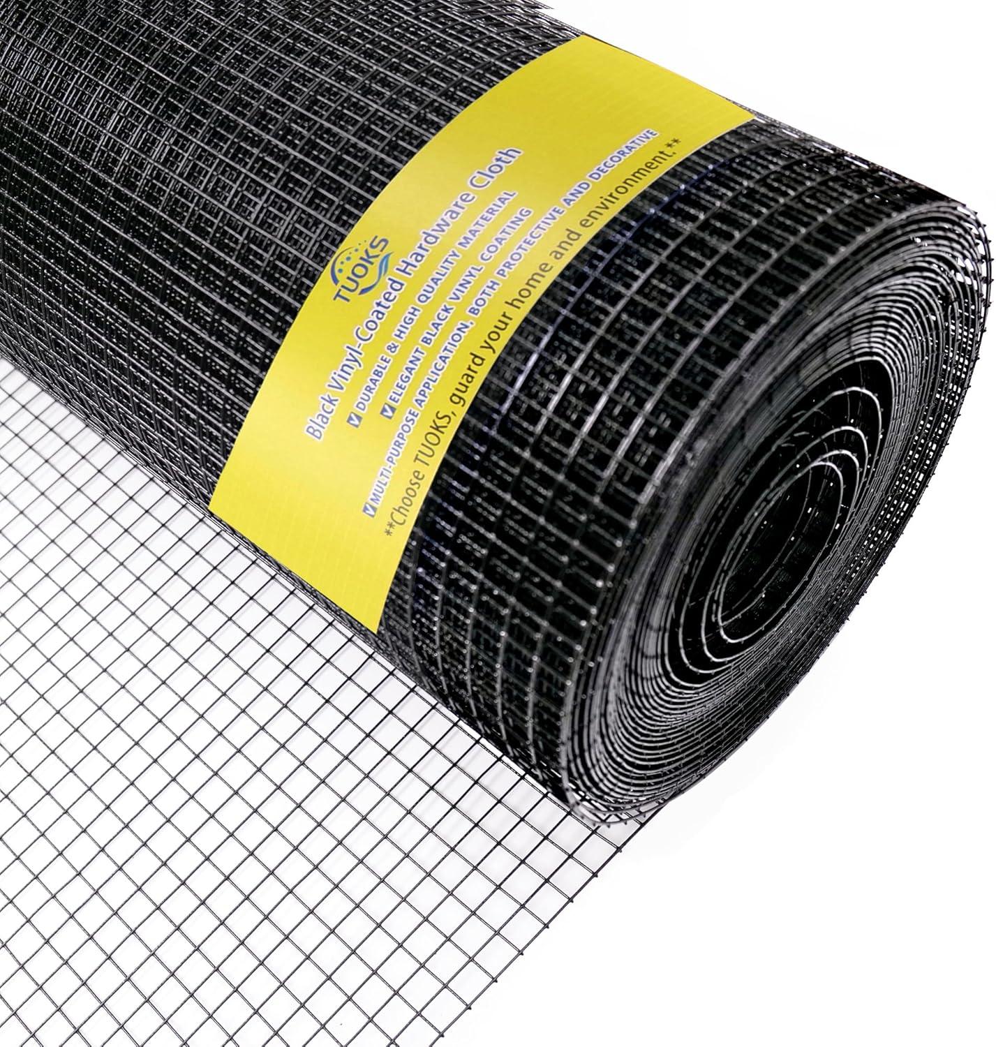 36in x 50ft Black Vinyl Coated Welded Wire Fence