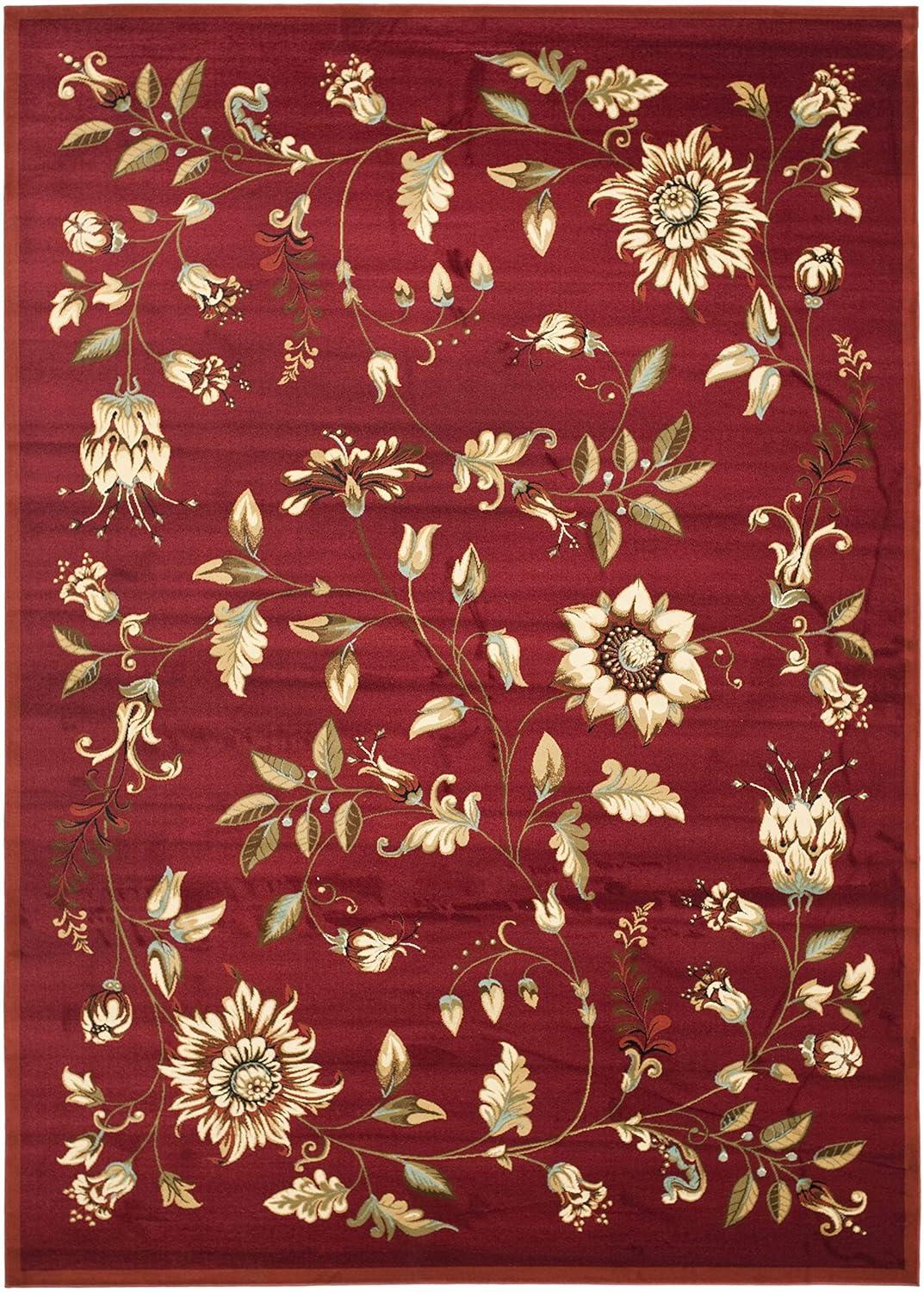 Lyndhurst LNH552 Power Loomed Area Rug - Red/Multi - 8'x11' - Safavieh
