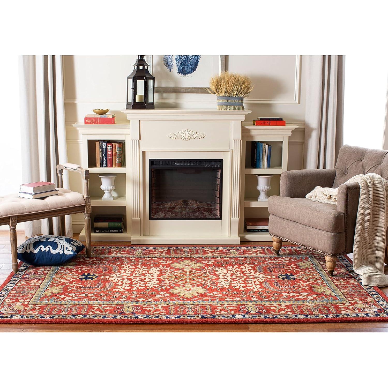 Antiquity AT64 Hand Tufted Area Rug - Red/Multi - 8'x10' - Safavieh.