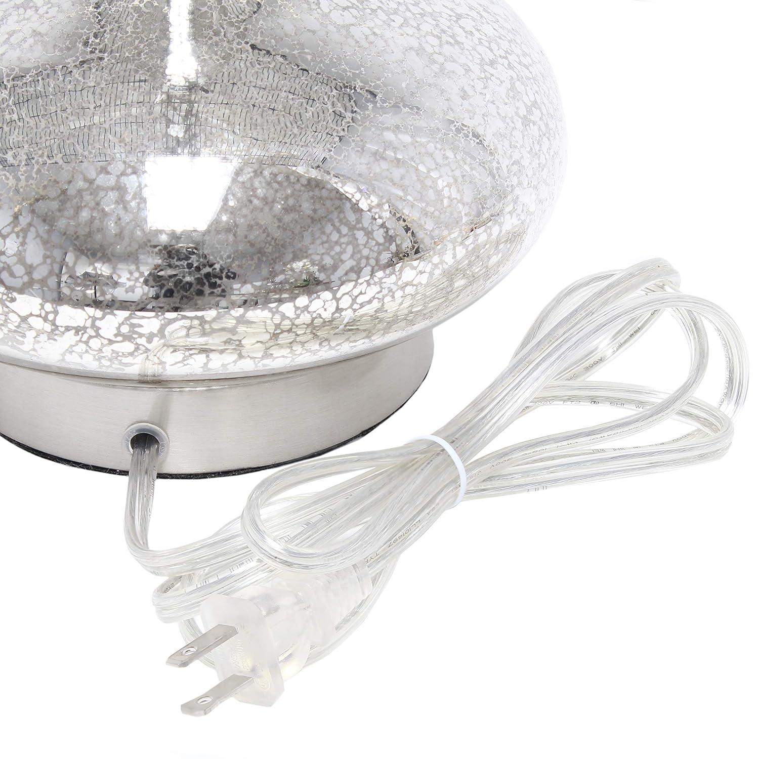 Elegant Designs Modern Contemporary Curved Glass Table Lamp - Mercury