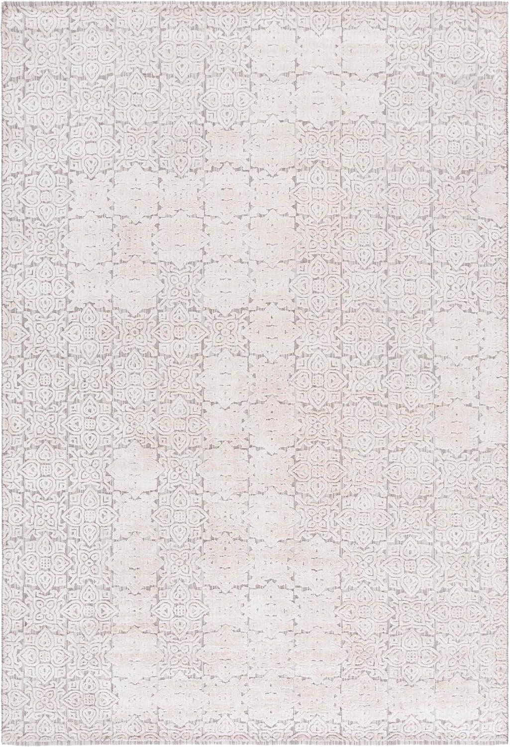 Gracie Oaks Loany Hand Loomed Viscose Geometric Rug