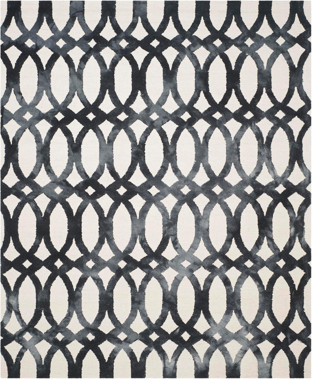 Dip Dye DDY675 Hand Tufted Area Rug - Ivory/Graphite - 8'x10' - Safavieh.