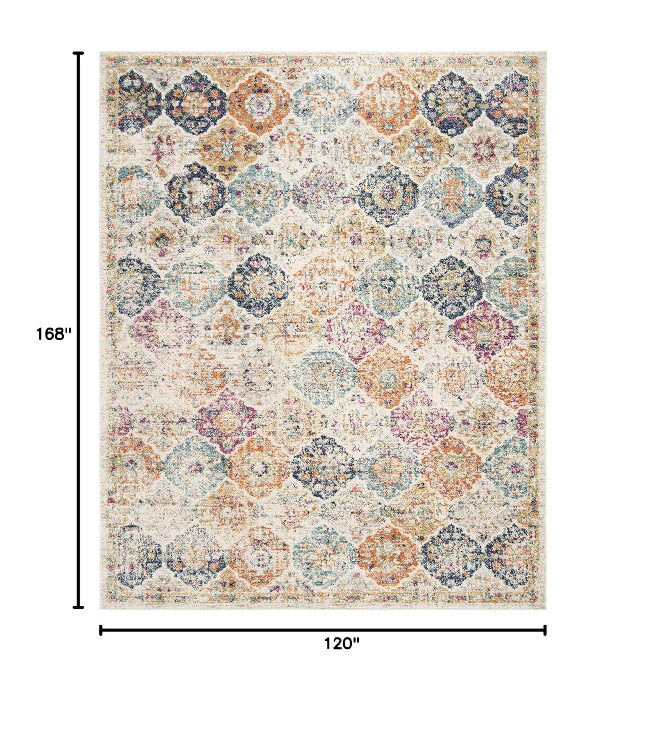 Madison MAD611 Power Loomed Indoor Area Rug - Cream/Multi - 10'x14' - Safavieh