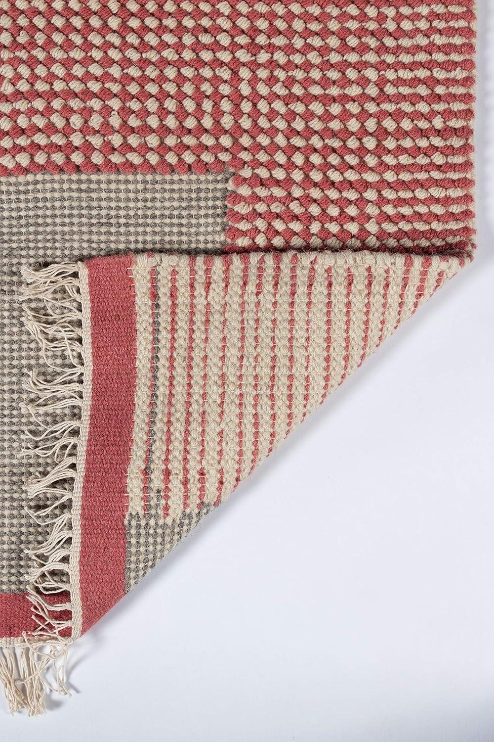 Momeni Flatweave Wool Pink Area Rug