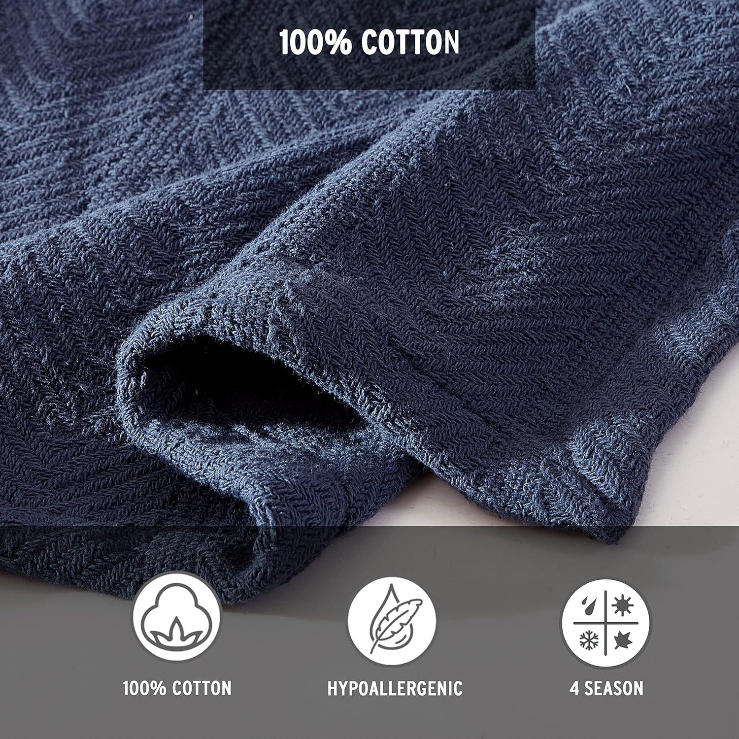 Eddie Bauer Eddie Bauer Herringbone Cotton Reversible Blanket