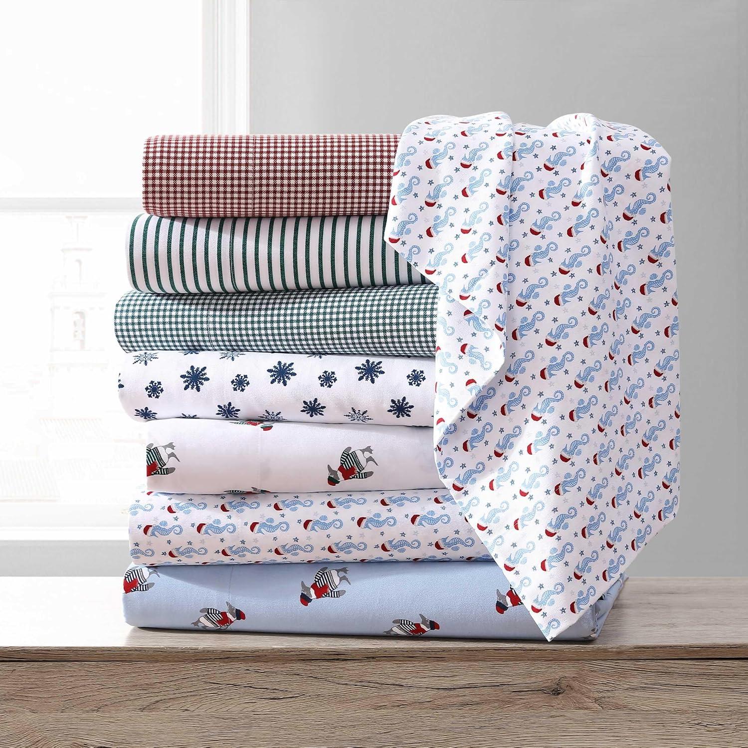 Nautica Nautica Cozy Brushed Flannel Printed Sheet Sets