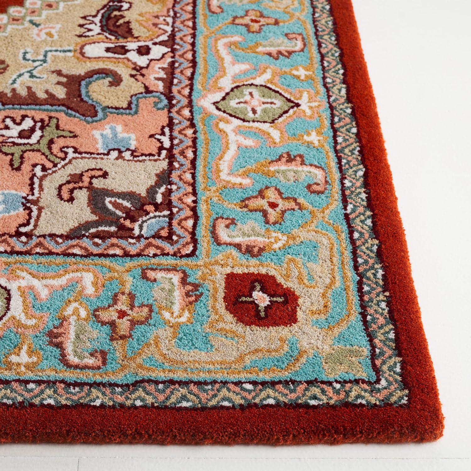 SAFAVIEH Heritage York Oriental Wool Runner Rug, Red/Blue, 2'3" x 8'