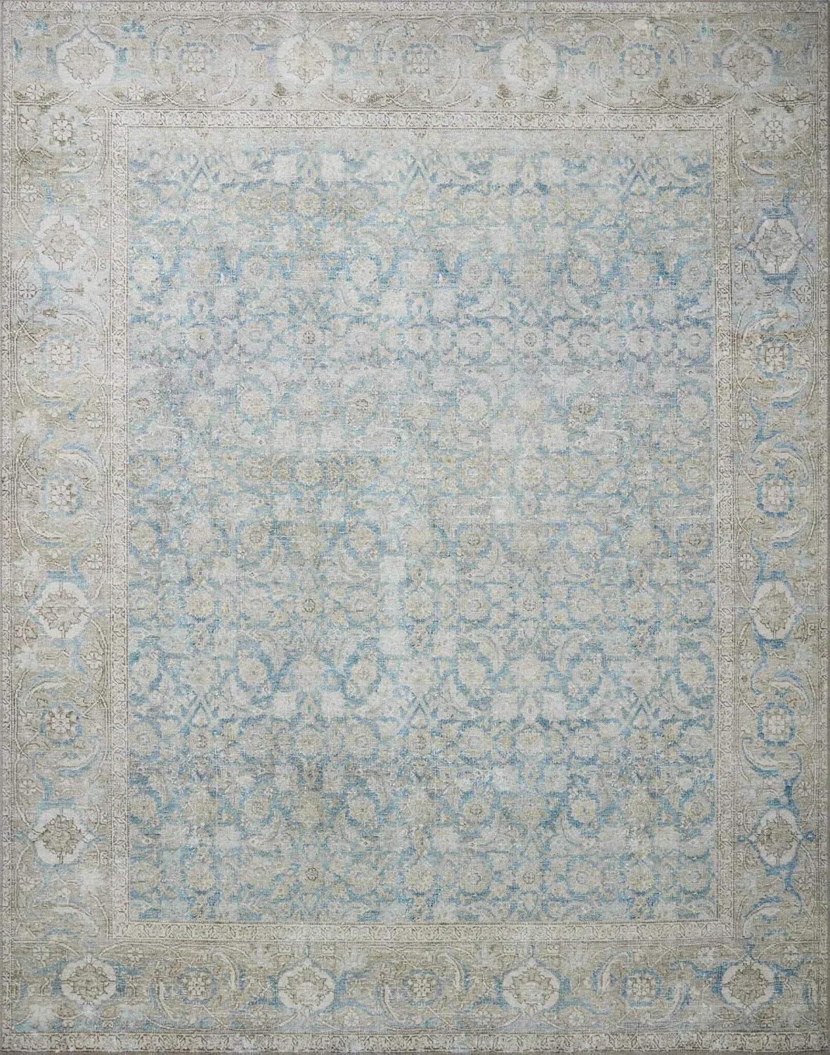 Loloi II Wynter WYN-10 Ocean / Silver Oriental Area Rug 2'-0" x 5'-0"