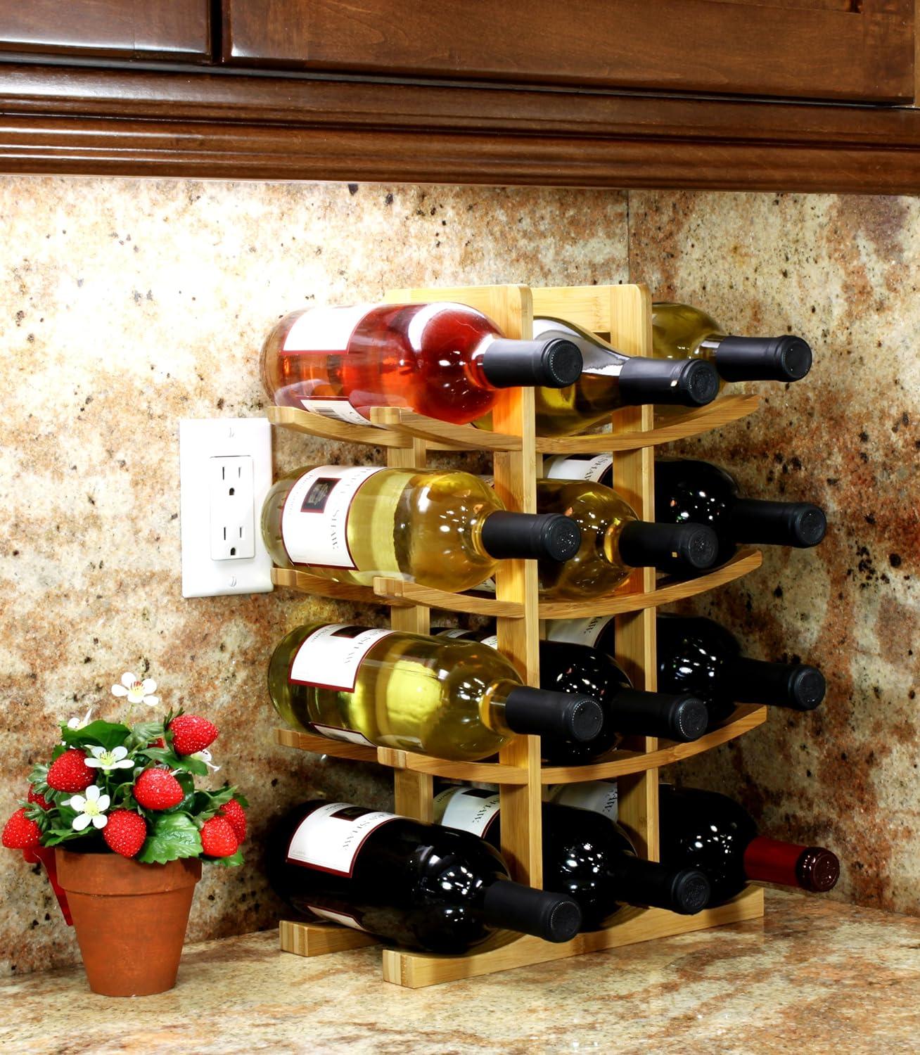 Oceanstar 12-Bottle Natural  Wine Rack