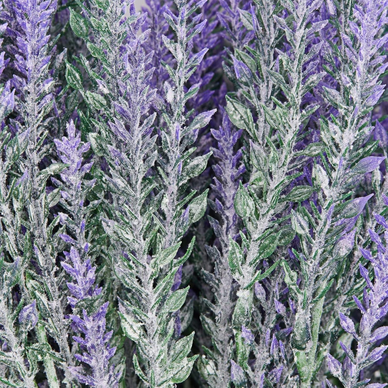 Juvale 12 Bundles Artificial Lavender Flowers for Bouquets, Fake Wild Stems for Wedding, Faux Table Centerpieces (14x2x3 in)