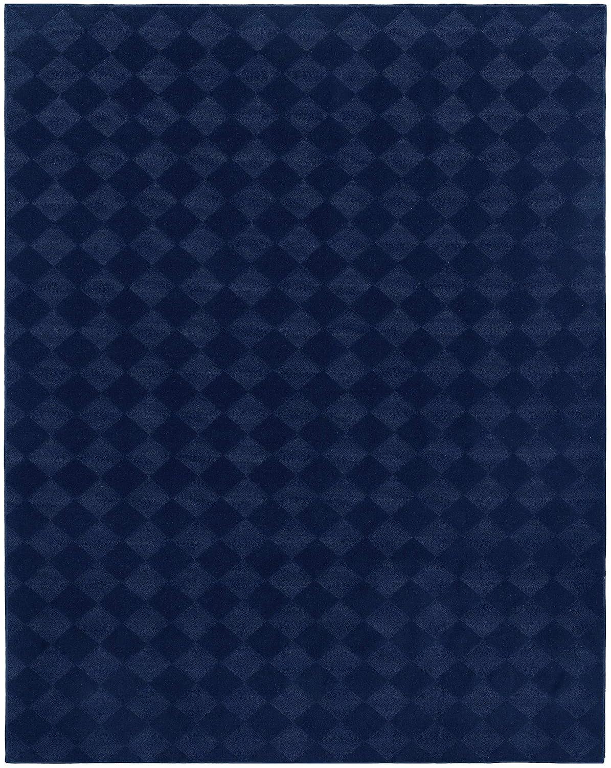 Garland Rug Diamond Polypropylene Navy Indoor Area Rug, 9' x 12'